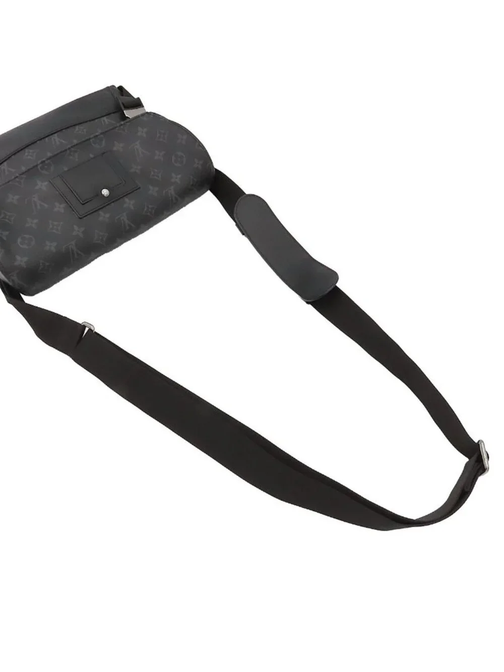 Louis Vuitton Messenger Voyage Black Silver Monogram Eclipse Shoulder Bag